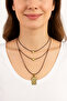 Trinity Triple Brown Rope Ra Symbol Abundance Necklace