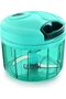 Multipurpose Plastic Vegetable Chopper Cutter 3 Blades, Pool Green (725 ml)