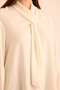 Woven Blouse with Scarf Detail on the Collar - 4