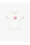 Cotton Cherry Printed Short Sleeve Crew Neck T-Shirt