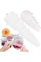 Set de 12 capace elastice, silicon, 6 mărimi diferite, transparente