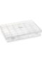 Plastic 36-Grid Transparent Jewellery Organizer Storage Box with Adjustable Dividers