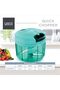 Multipurpose Plastic Vegetable Chopper Cutter 3 Blades, Pool Green (725 ml) - 6