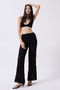 Black Knitted Knitwear High Waist Wide Leg Design Beach Pants 004 - 5