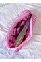 Pink Striped Hair Tongs Straightener Bag Liquid Proof Airwrap Airstrait Compatible Travel Bag - 2