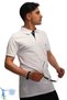 Men's Slim Fit Slim Fit Cotton Soft Texture Breathable Fabric Anti-Curling Collar Khaki Polo Collar T-Shirt - 2