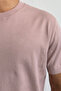 Men's Pink Slim Fit Crew Neck Knitwear T-Shirt - 4