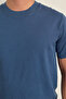 Men's Cobalt Blue Slim Fit Crew Neck Knitwear T-Shirt - 4