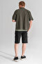 Men's Black 5 Pockets Outdoor Cargo Capri Shorts Breathable Lycra Fabric - 5