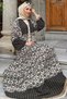 Women's Black Cream Patterned Viscose Hijab Dress - 3
