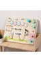 Placa senzoriala din lemn tip Montessori, multiple activități interactive - 8