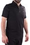 Twister 2298 Black Casual Short Sleeve Regular Fit Cotton Zipper Polo Neck Men's T-Shirt
