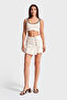 Women's Beige Color S5-105 Super Stretch Fabric Crop Fit Strap Sports Bustier - 5