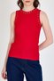 Red Collar and Shoulder Stone Detailed Ribbed Knitted Athlete 1249 - 3