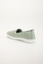 Genuine Leather Orthopedic Women's Casual Shoes Green Strapless Laser Printed - 5