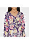Floral Kids Jalabiya - Blue V-Neck and Stone Embellishments - 6