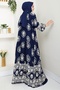 Giral Woven Viscose Dress 1543 - Navy Blue - 6