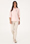 Women's Powder Pink Long Sleeve Basic Shirt 50298103-VR042 - 4