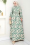 Chain Pattern Pompom Ayrobin Dress 1540 - Green