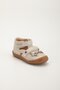Şirinbebe Orthopedic Baby Girl First Step Shoes Gold Double Velcro Floral - 3