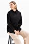 Black-Floral Embroidered Lycra Poplin Shirt