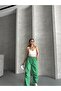 Women's Parachute Fabric Sound-Proof Soft Textured Waist Elastic Loose Cut Pants - 2