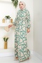 Chain Pattern Pompom Ayrobin Dress 1540 - Green - 5