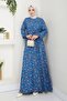 Semar Woven Viscose Dress 1541 - Blue - 4