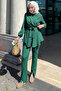 Women's Pants V Crossed Hijab Suit - 2