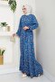Semar Woven Viscose Dress 1541 - Blue - 3