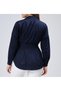 Women's Waist Seat Pleated Navy Blue Shirt - 4