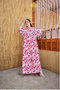 Women's Ethnic Floral Patterned Dress Fuchsia - 2