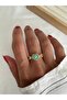 Blue Opal Stone Heart Ring - 3