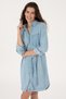 Women's Blue Belted Mini Length Jean Dress 50305573-Dn0022 - 2