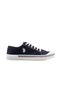 Casual Canvas Lace-Up Sports Sneaker Shoes Navy Blue White - 2