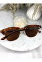 Square Brown Leopard Gold Detail Women's Sunglasses - 4