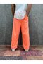 Elastic Waist Tube Leg Pink Baggy Trousers - 2