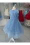 Paillettes Beaded Puffy Green Girl's Evening Dress - 3