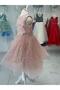 Paillettes Beaded Puffy Green Girl's Evening Dress - 3