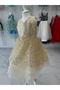 Paillettes Beaded Puffy Green Girl's Evening Dress - 3
