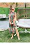 Camelya Floral Patterned Full Covered Hijab Swimsuit with Bag Tk 10032 - 2