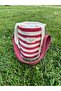 Women's Shoulder Bag, Striped Pattern Adjustable Strap Cylinder Bag, Mouth Drawstring Women's Shoulder Bag