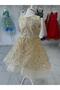 Paillettes Beaded Puffy Green Girl's Evening Dress