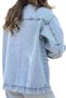 Women's Ice Blue Oversized Denim Jacket Kt001 Kt001484 Kt001484 - 2