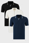 Cotton Regular Fit 3 Pack Polo Neck t Shirts Men Polo Neck t Shirt 590296415S3