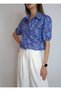 Women's Blue Embroidered Cotton Fabric Balloon Sleeve Design Shirt Yy101244 - 4