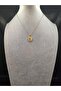 Gold Color Round Model Virgo Steel Necklace