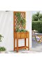 Planter with Trellis and Shelf 55x29.5x152 cm Solid Wood Acacia