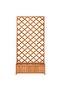 Planter with Trellis Brown Solid Wood Fir - 2