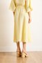 Women's Yellow Elastic Waist Dirty Stitching Muslin Skirt Etk-19000310 - 6